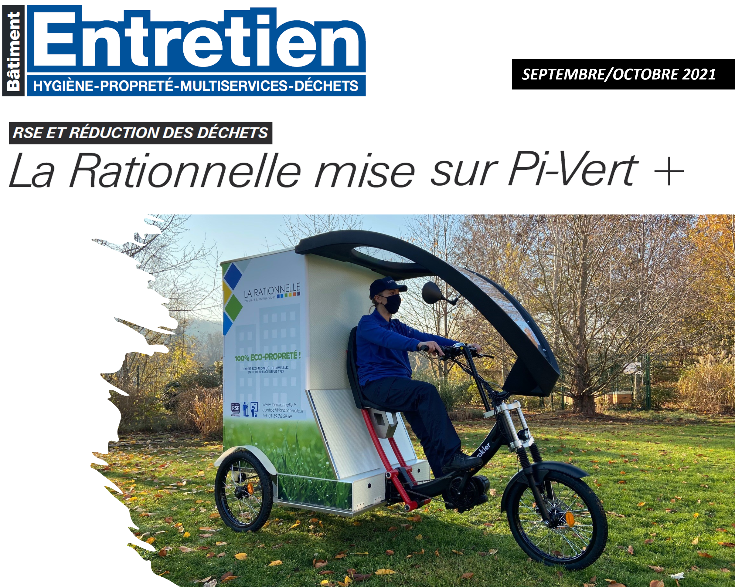 velo cargo La Rationnelle - organisation méthode bionettoyage