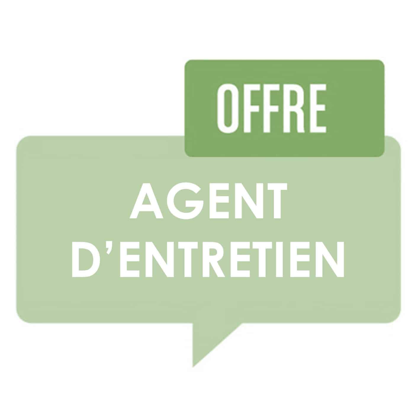 visuel annonce agent d’entretien