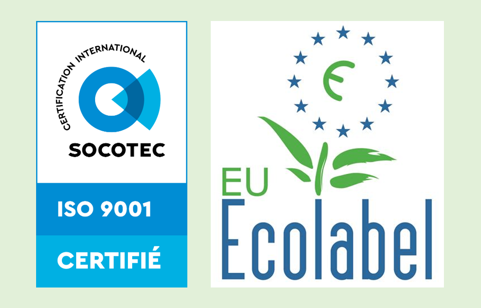 certification ISO 9001 et Ecolabel sur les produits d'entretien dans la propreté